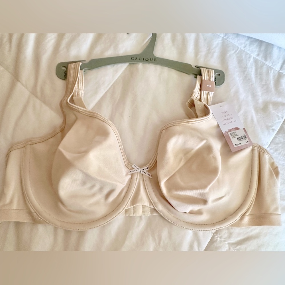 Cacique SZ 44D Cotton Demi Nude Underwire Bra